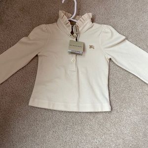 Girls 3T Burberry collared beige shirt